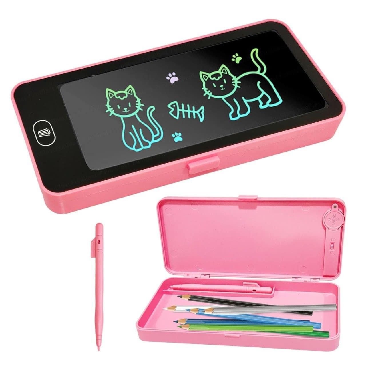 Writing Tablet Pencil Case | 2-in-1 LCD Display & Storage Box