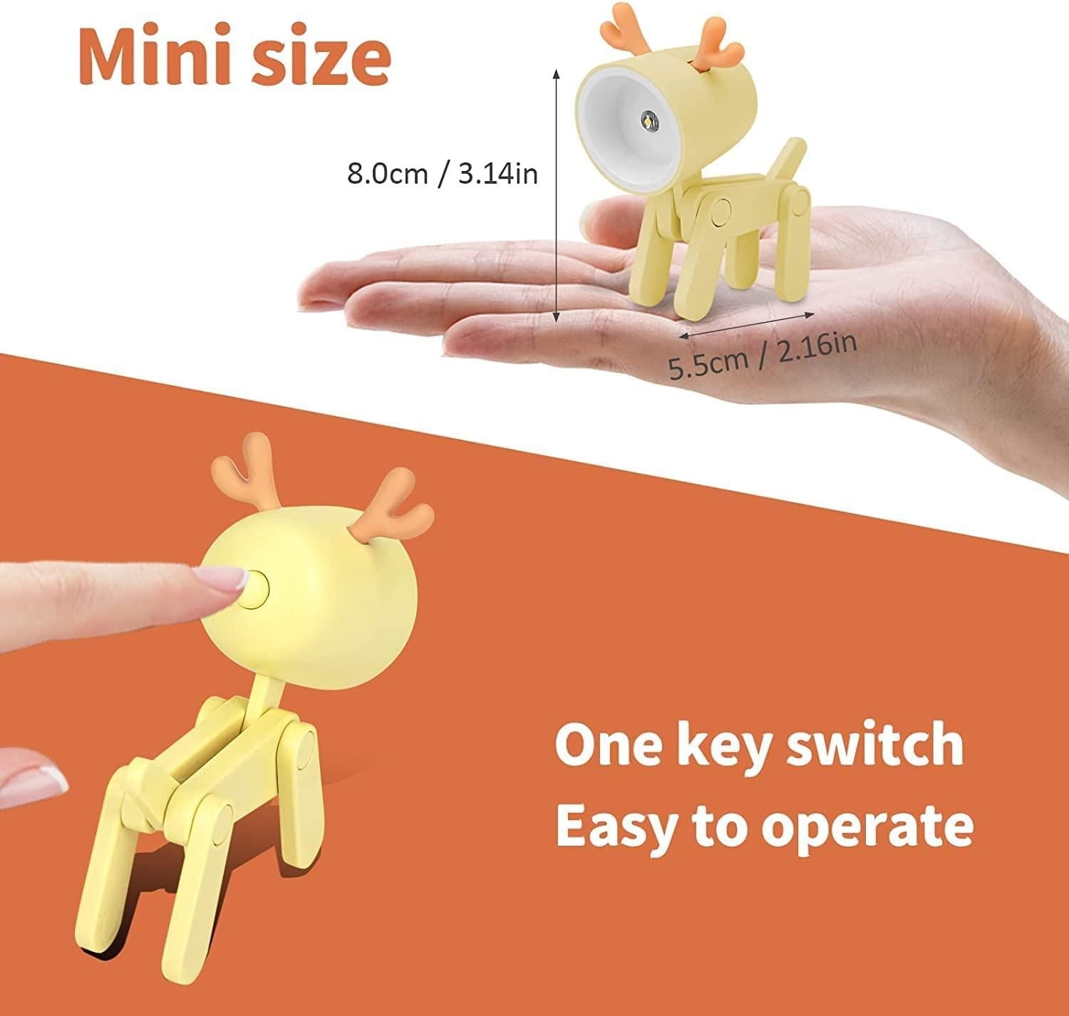 Mini LED Desk Lamp – Deer Shape Night Light