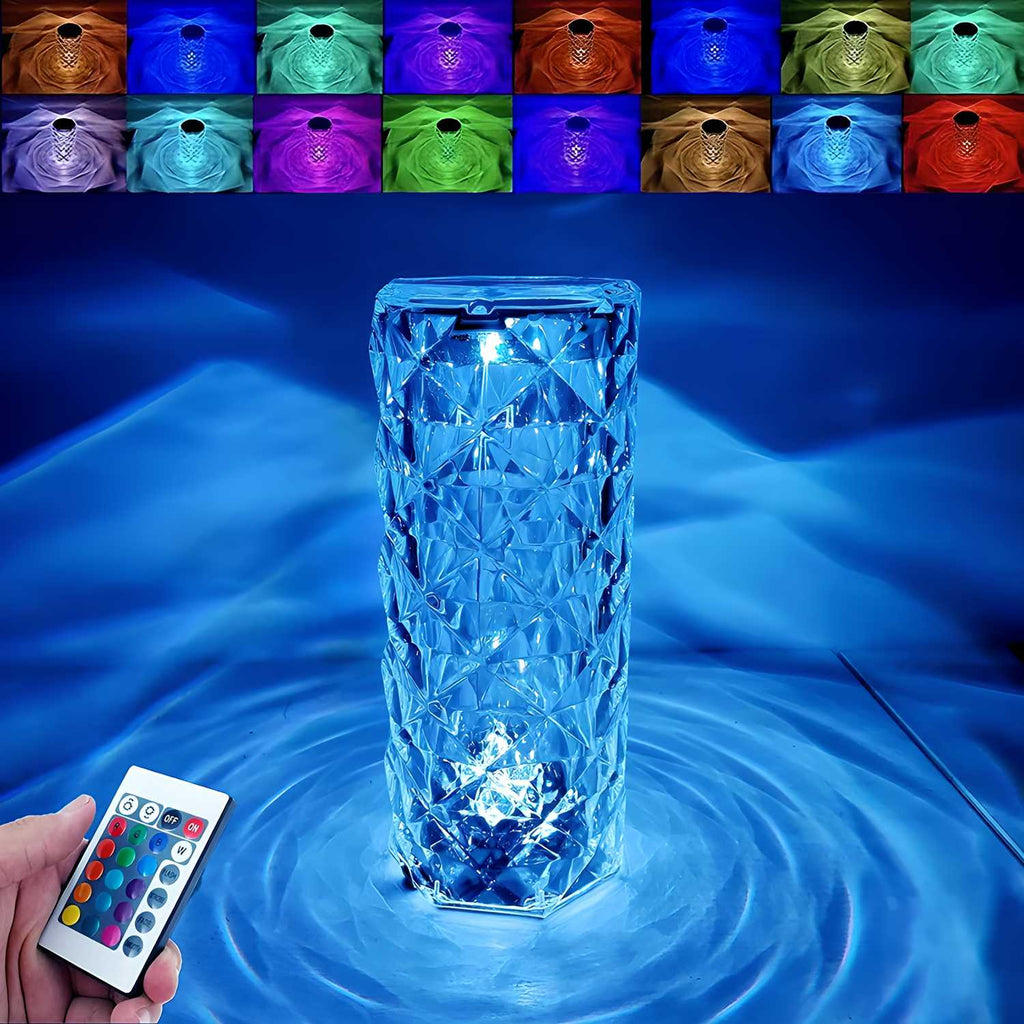 Crystal RGB Diamond Lamp – Touch & Remote Control