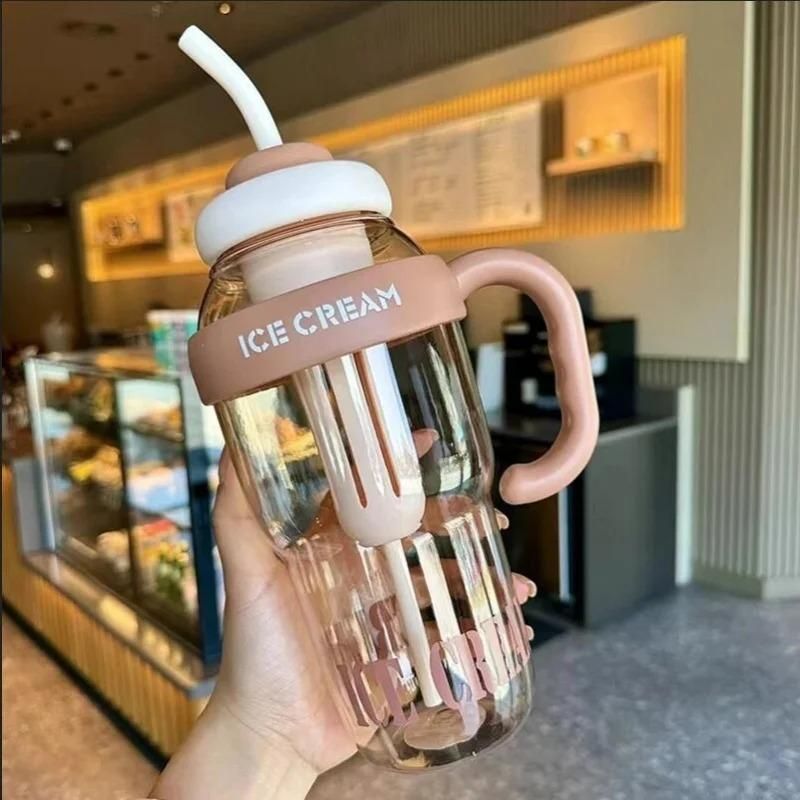 Water Bottle with Handle & Straw – Sip in Style!