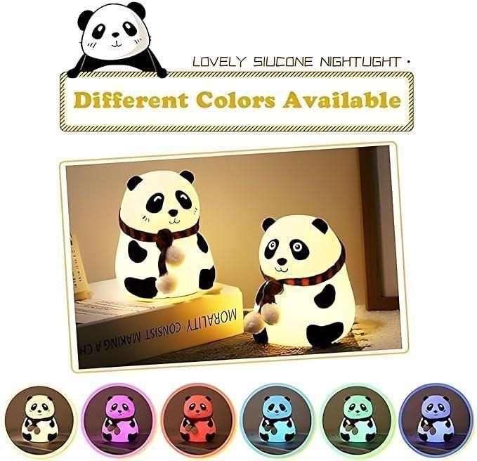 🐼 Cute Panda Night Lamp | Touch & Color Changing