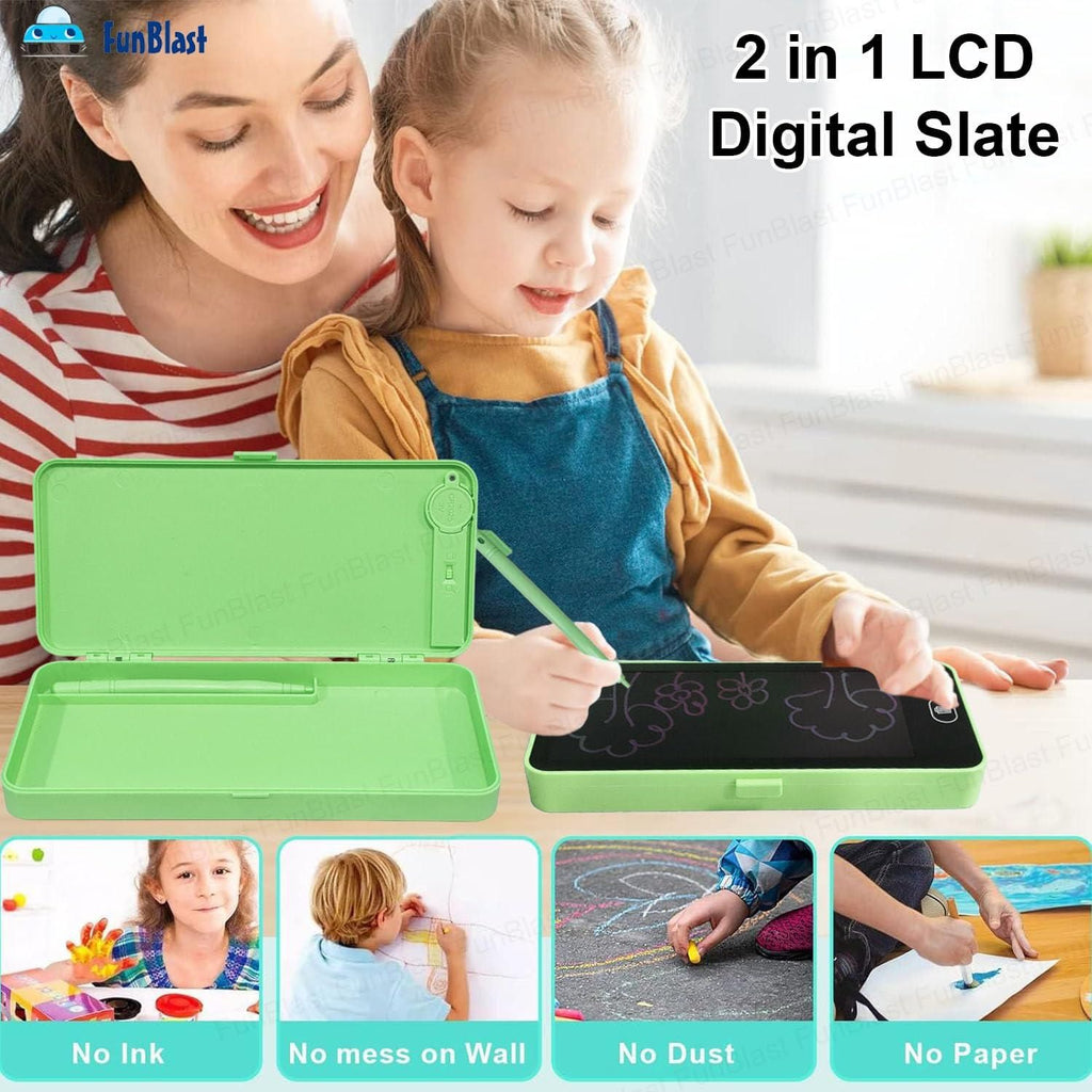 Writing Tablet Pencil Case | 2-in-1 LCD Display & Storage Box