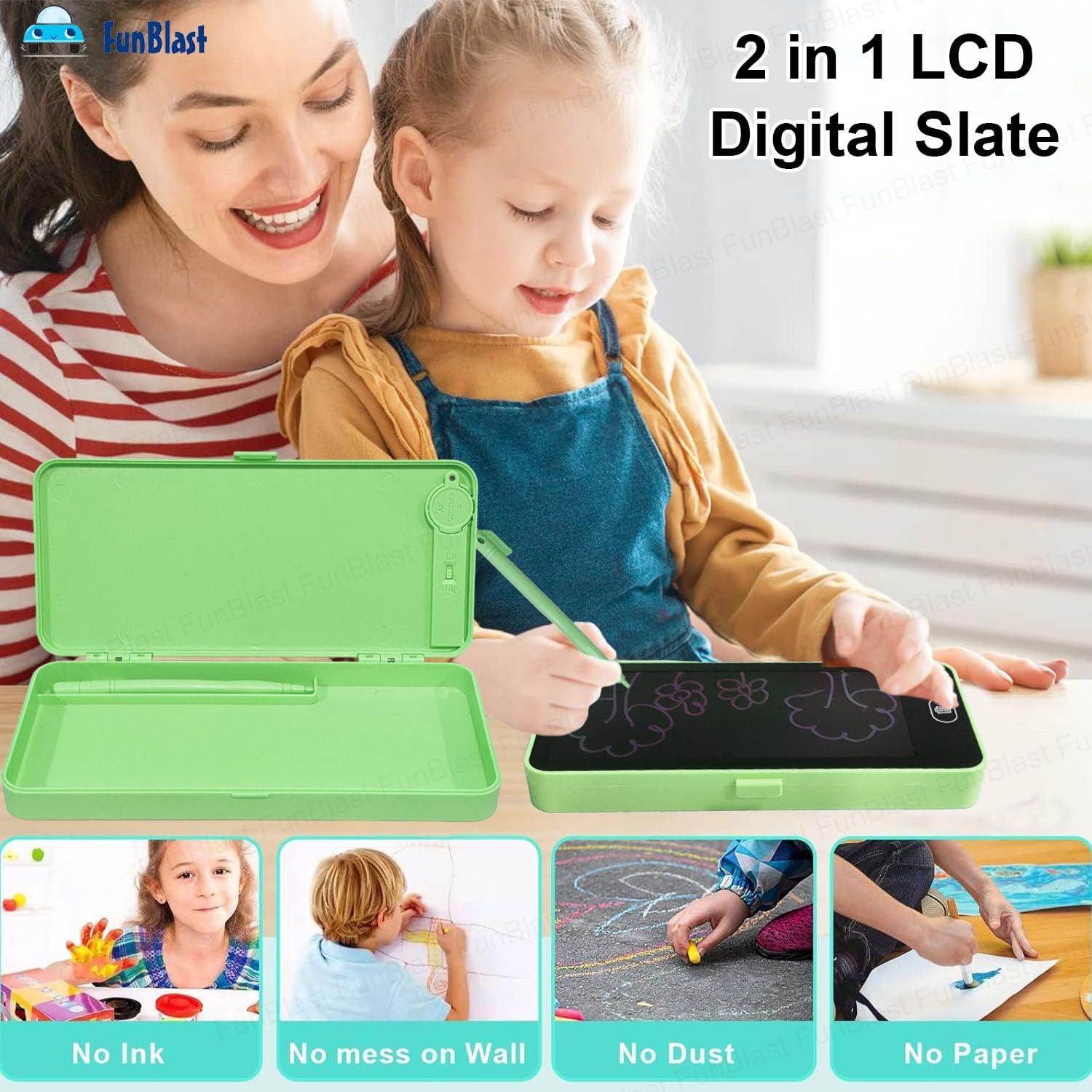 Writing Tablet Pencil Case | 2-in-1 LCD Display & Storage Box