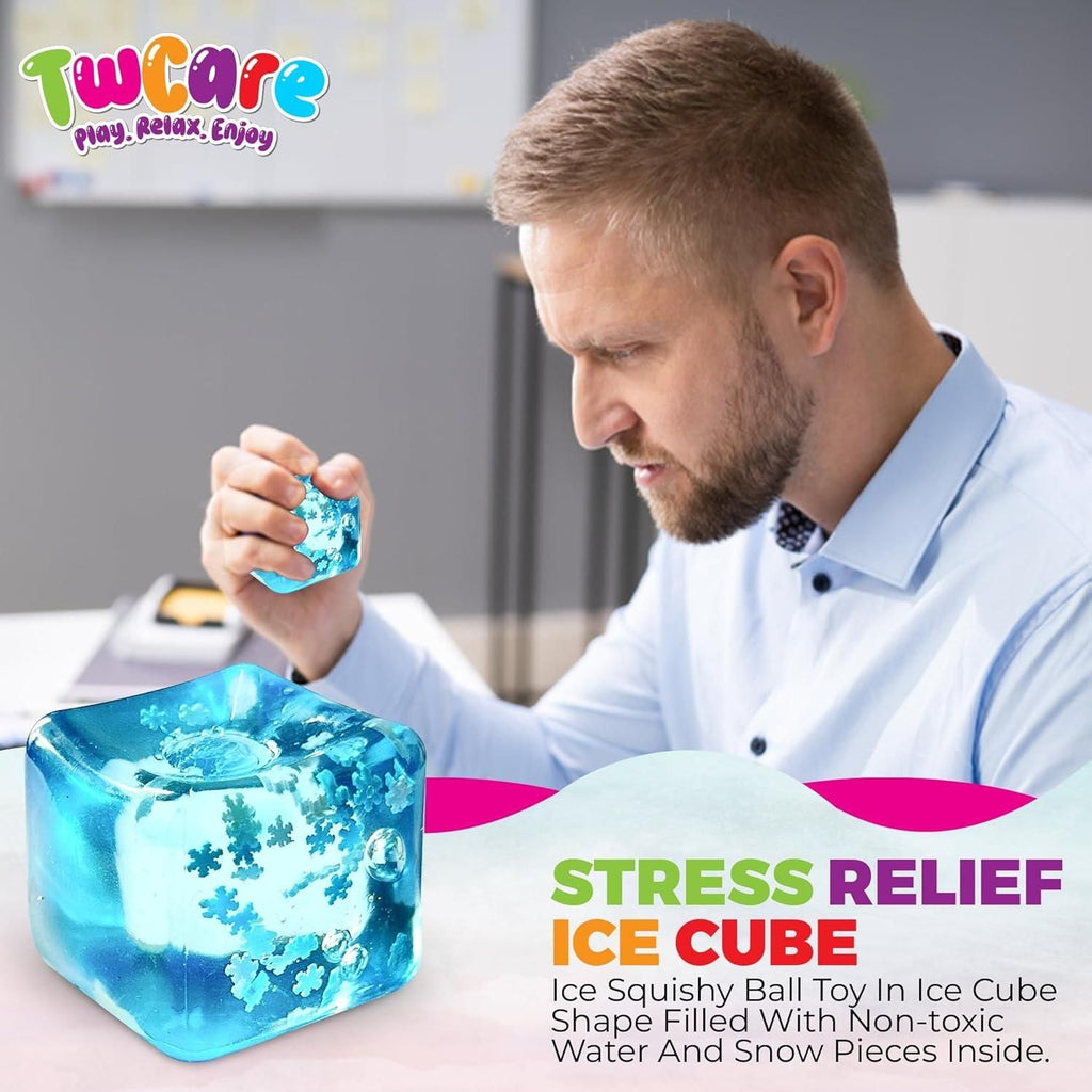 Ice Cube Stress Ball | Squishy Relaxing Toy