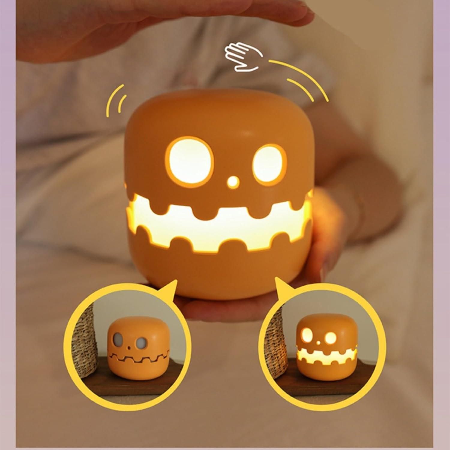 Pumpkin Lamp | Rechargeable LED Night Light | Cute Decorative Bedside Lamp